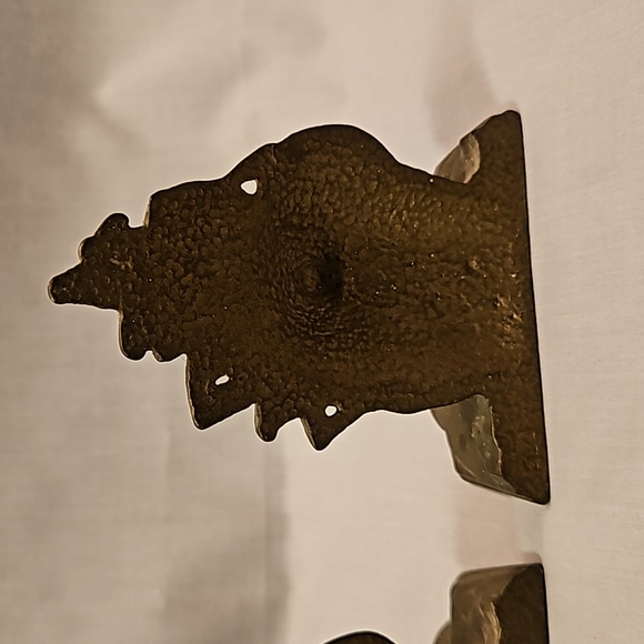 Vintage Cast Iron Bronze Plated Spanish Galleon Sailing Ship Bookends #584 - Picture 5 of 13